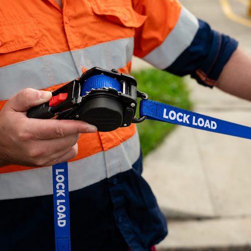 Retractable Ratchet Strap - 3.5m x 25mm (Blue)